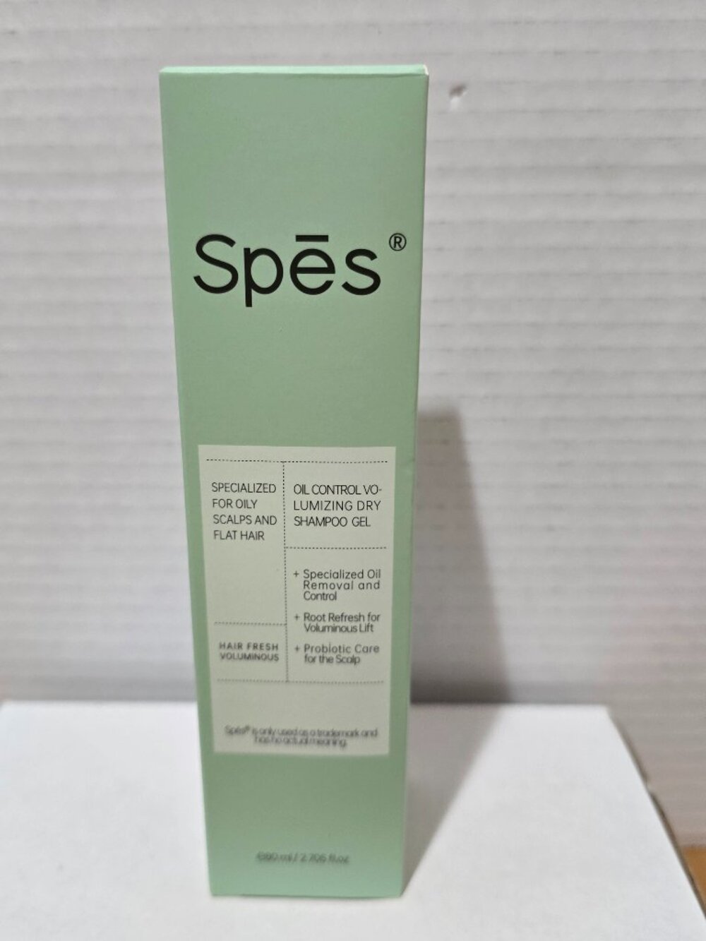 Spes Second Generation Oil Control Volumizing Dry Shampoo Gel 2.705 fl oz NIB